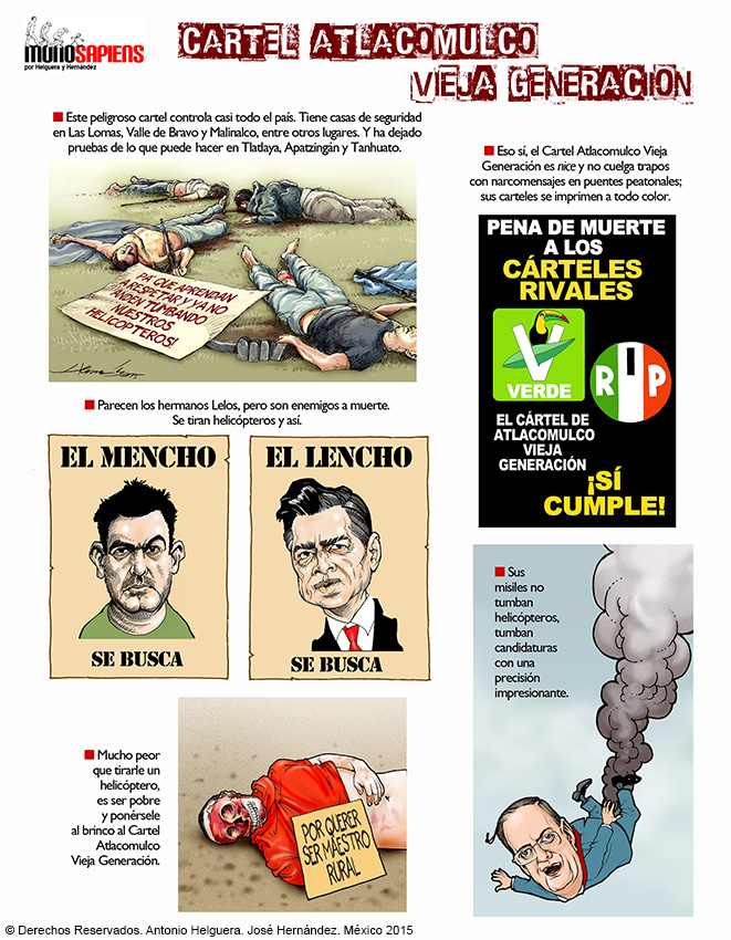 Cartel Atlacomulco Vieja Generación. Domingo 31 de mayo de 2015